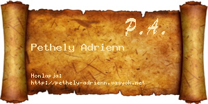 Pethely Adrienn névjegykártya